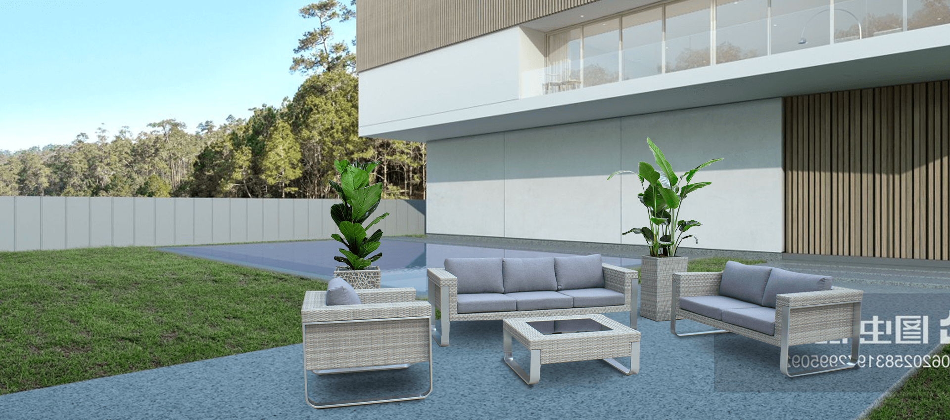 Sectional Modular Conservatory Outdoor Sofa